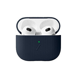 NATIVE UNION Coque pour Airpods 3 Curve en Silicone avec Texture Rayée Bleu nuit