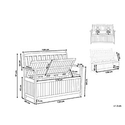Avis Beliani Banc avec coussin d'assise SOVANA Bois 120 cm Bois clair