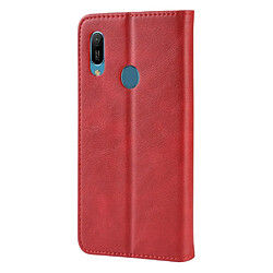 Acheter Wewoo Housse Coque Boucle magnétique rétro Crazy Horse Texture en cuir à rabat horizontal pour Huawei Y6 2019avec support et fentes cartes et cadre photo rouge