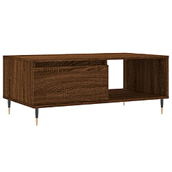 vidaXL Table basse Chêne marron 90x50x36,5 cm Bois d'ingénierie