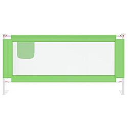 Avis vidaXL Barrière de sécurité de lit d'enfant Vert 190x25 cm Tissu