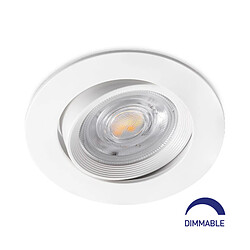 BRAYTRON Spot LED encastrable 3en1 rond blanc 7W IP20 Dimmable