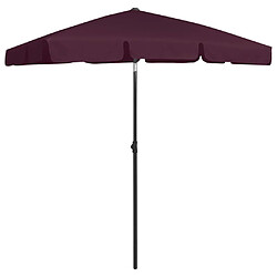 Helloshop26 Parasol de plage rouge 180 x 120 cm bordeaux 02_0008403