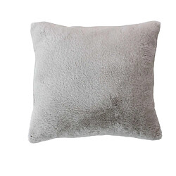 Toilinux Coussin AZURA imitiation fourrure 2 tons - 40 x 40 cm - Gris