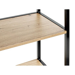 Avis Pegane Meuble étagère, meuble de rangement en bois coloris chêne et métal noir -longueur 64 x profondeur 35 x hauteur 167 cm