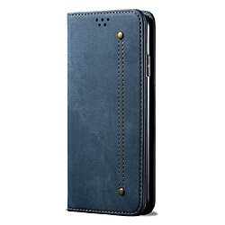 Wewoo Housse Coque Pour Huawei Honor 10i / 20i / 20 Lite Denim Texture Style décontracté Étui en cuir à rabat horizontal avec support et fentes cartes et portefeuille bleu