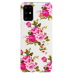 Coque en TPU noctilucent imd fleurs vives pour votre Samsung Galaxy S20 Plus