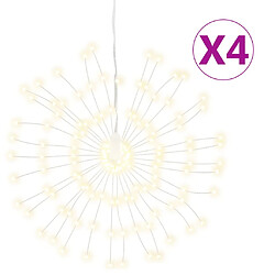 vidaXL Étoile rayonnante de Noël 140 LED 4 pcs blanc chaud 17 cm