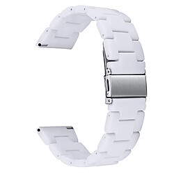 Bracelet en résine 20 mm avec boucle, blanc pour votre Huawei Watch 2/Watch GT 2 42mm