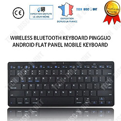 Tech Discount TD® Clavier sans fil Silencieux Bluethooth QWERTY Ultra mince Ergonomique ordinateur Windows IOS Iphone Ipad Etanche Noir Tendance