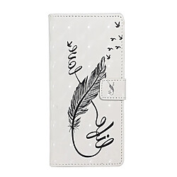 Etui en PU impression de motif de décoration spot lumineux avec support plume et oiseaux pour votre Samsung Galaxy A51 SM-A515