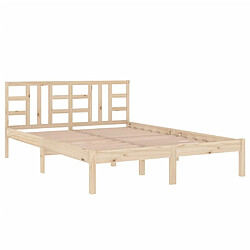 Acheter Maison Chic Lit adulte - Lit simple Cadre de lit,Structure du lit Contemporain Bois massif 140x200 cm -MN14740