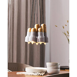 Beliani Lampe suspension APURE Béton Gris