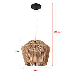 Helloshop26 Lustre lampe lumière suspendu suspension 158 x 33 cm noir beige 03_0007593