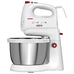 Mélangeur à Pâtisserie avec Bol Rotative 3,5 L, 5 Vitesses + Turbo, 400, Blanc, MPM, MMR-21Z