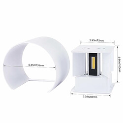 Acheter Stoex 12W Applique Murale Led Interieur Lampe de Mur Blanc Froid Moderne Decoration Blanc pour Chambre Bureau Salon Salle de bain Couloir