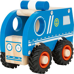 SMALL FOOT Camion de police en bois