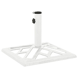 vidaXL Socle de parasol Blanc 44x44x31 cm Fonte 