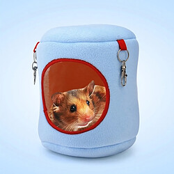 Wewoo Pour Animal de compagnie House bleu Chaud Hamster Hamac Lit Suspendu Petits Animaux Nid, S, Taille: 10 * 9 * 9cm Flannel Cylinder Pet