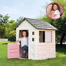 Avis Smoby - Corolle - Maison enfant - 110 x 98 x 127cm - Fenetres coulissantes - Traitement anti-UV - Rose - Fabriqué en France