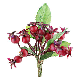 Avis plante plastique artificielle fleur fruit baies branche bouquet floral rouge