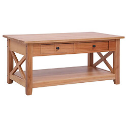 vidaXL Table basse 100x55x46 cm bois d'acajou massif 