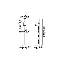 faro Lampadaire Lupe 1 ampoule