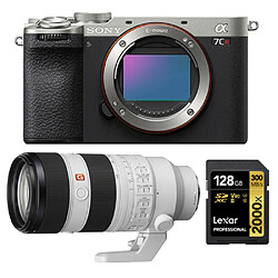 Sony Alpha a7CR (argent) Appareil photo sans miroir +Sony FE 70-200mm f2.8 GM OSS II (SEL70200GM2)+Lexar 128GB Professional 2000x UHS-II SDXC Memory Card