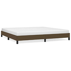 vidaXL Cadre de lit sans matelas marron foncé 200x200 cm tissu