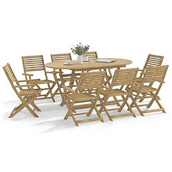 vidaXL Chaises pliables de jardin lot de 6 bois massif d'acacia