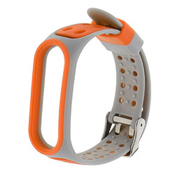 Avis Bracelet De Remplacement En Silicone Pour Bracelet Xiaomi MI Band 5 Gris + Orange