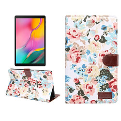 Etui en PU + TPU peau de fleur blanc pour votre Samsung Galaxy Tab A 8.0 Wi-Fi (2019) T290/LTE T295