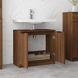 Acheter Maison Chic Armoire de bain,Meuble de rangement de salle de bain,Meuble haut Chêne fumé 64,5x33,5x59 cm Bois d'ingénierie -GKD838525