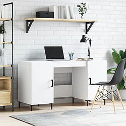 Maison Chic Bureau,Table de travail,bureau de travail pour chambre blanc 140x50x75 cm bois d'ingénierie -GKD55741