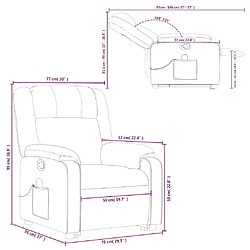 vidaXL Fauteuil inclinable de massage Cappuccino Similicuir pas cher