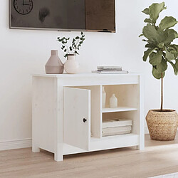 Avis Maison Chic Meuble TV scandinave - Banc TV pour salon Blanc 70x36,5x52 cm Bois de pin massif -MN91598