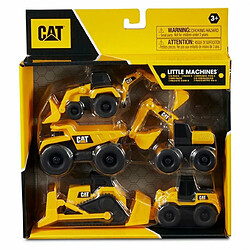 Ludendo Pack de 5 véhicules CAT articulés little machine 8 cm