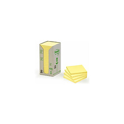 Post-it Bloc-note adhésif Recycling, 76 x 76 mm, jaune ()