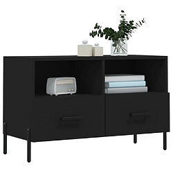 Avis Maison Chic Meuble TV scandinave - Banc TV pour salon Noir 80x36x50 cm Bois d'ingénierie -MN25234