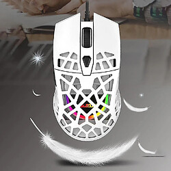 Universal Des souris de jeu réglable ergonomiques légères (blanc)