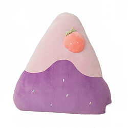 Universal (50 cm) Peluche Cake aux fruits Oreiller Jouet Soft Triangle Dessert Poupée fourrée Coussin de canapé Décoration de fête Cadeau d'anniversaire pour enfant Petite amie | Peluche Oreiller (violet)