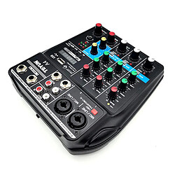 Professional Audio Mixer Carte Son Console Système Interface 4 Canal Numérique USB MP3 Ordinateur Entrée 48V Alimentation Fantôme Stéréo DJ Studio pas cher