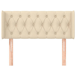 Avis Maison Chic Tête de lit scandinave avec oreilles,meuble de chambre Crème 93x16x78/88 cm Tissu -MN21815