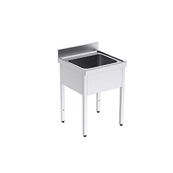 Plonge Inox avec Bâti 1 Bac Seul Gamme 700 - Distform