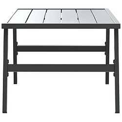 Avis vidaXL Table basse de jardin noir 90x45x35 cm acier enduit de poudre