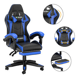 Avis RATTANTREE Chaise de Gaming avec Repose-Pied, Chaise Gaming Racing, Dossier Inclinable à 155, Avec support lombaire, Fauteuil gamer Ergonomique, Siege Gaming avec Appui-tête, Noir Bleu