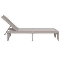 Acheter vidaXL Chaise longue cappuccino 186x60x29 cm PP