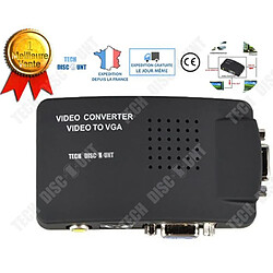 Tech Discount TD® Convertisseur AV vers VGA Pour Ordinateur vers TV Carte Vidéo Converter 1024 × 768P à 60HZ Convertisseur Vidéo Enregistrement