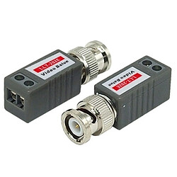 Wewoo Gris 2 PCS 1 Canal Vidéo Balun Passive UTP BNC Cat5 Transceiver