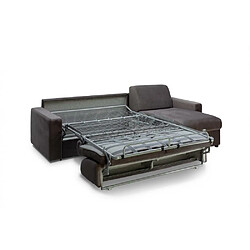 Inside 75 Canapé d'angle express MIDNIGHT EDITION VELOURS bleu marine matelas 16 cm pas cher